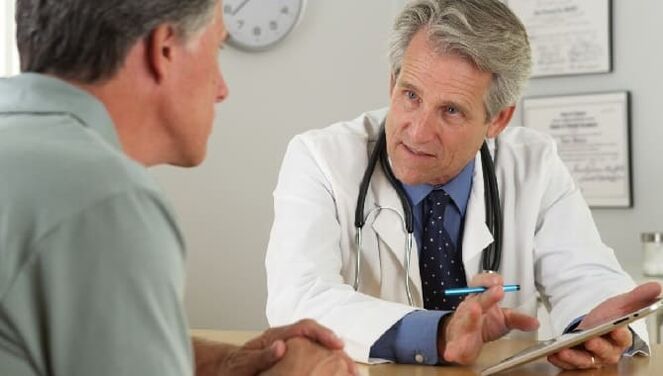 The patient at the doctor's reception